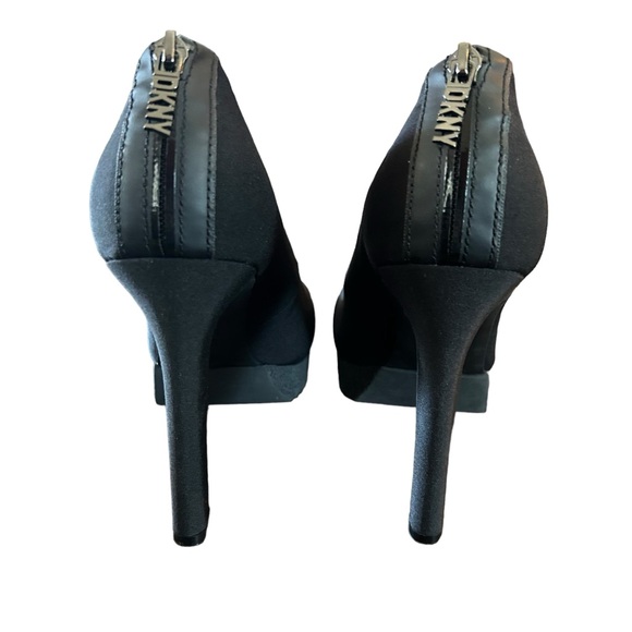 DKNY Zayne Platform Pumps Square Toe Dressy Sleek Stiletto Heels Black Size 9.5 - Picture 7 of 11